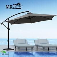 Mountview Outdoor Umbrella Cantilever Umbrellas w/ Base Stand Garden Patio 3M