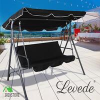 Levede Swing Chair Hammock Outdoor Furniture Garden Canopy 3 Seater Cushion Seat