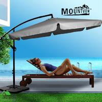 Mountview 3M Outdoor Umbrella Beach Umbrellas Cantilever Garden with Base Stand