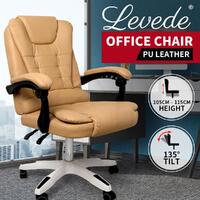 Levede Gaming Chair Office Recliner Racing Computer Chairs PU Executive Bronze