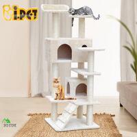 i.Pet Cat Tree Trees Scratching Post Scratcher Tower Condo House Beige Bed 134cm