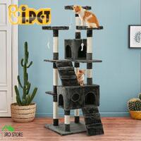 i.Pet Cat Tree Trees Scratching Post Scratcher Tower Condo House Grey 180cm