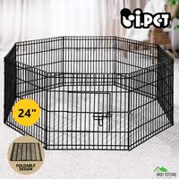 i.Pet 24" 8 Panel Pet Dog Playpen Puppy Exercise Cage Enclosure Fence Play Pen