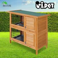 i.Pet Rabbit Hutch Chicken Coop Hutches Large Run Wooden Cage Outdoor House