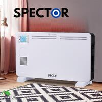 RETURNs Spector 2200W Metal Portable Electric Panel Heater Convection Panel Timer White