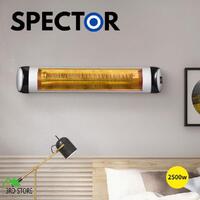 Spector 2500W Electric Infrared Patio Heater Radiant Strip Indoor Outdoor Remote
