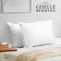 Giselle Bedding Pillow Goose Down Feather Pillows Twin Pack Standard Home Hotel