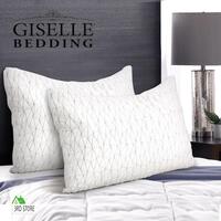 Giselle Bedding Twin Pack Memory Foam Pillows Cushion Home Hotel Travel Square