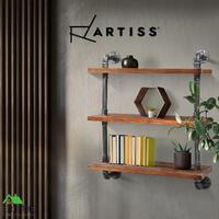 Artiss Display Shelf Wall Shelf Bookshelf Industrial DIY Pipe Shelf 3 Tier