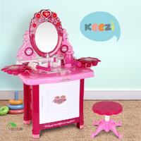 Keezi Kids Makeup Set Girls Toys Pretend Play Sets Children Dressing Table Chair