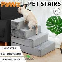 PaWz Pet Stairs 4 Step Ramp Portable Adjustable Climbing Ladder Soft Washable XL