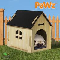 PaWz Wooden Dog House Kennels Indoor Puppy Cabin Crate Summer M