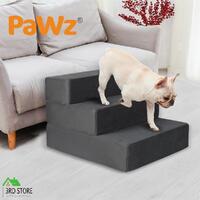 PaWz Pet Stairs 3 Steps Memory Foam Ramp Portable Adjustable Climbing Washable