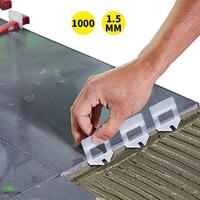 1000x 1.5MM Tile Leveling System Clips Levelling Spacer Tiling Tool Floor Wall