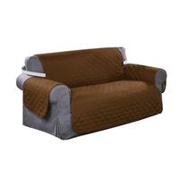 2 Seater Sofa Covers Quilted Couch Lounge Protectors Slipcovers Brown