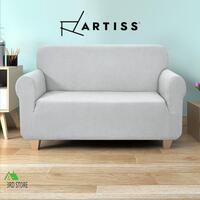 Artiss High Stretch Sofa Cover Couch Lounge Protector Slipcovers 2 Seater Grey