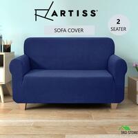 Artiss High Stretch Sofa Cover Couch Lounge Protector Slipcovers 2 Seater Navy