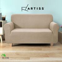 Artiss High Stretch Sofa Cover Couch Lounge Protector Slipcovers 2 Seater Sand