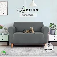 Artiss Sofa Cover Couch Covers 2  Seater Slipcover Lounge Protector Stretch Grey