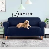 Artiss Sofa Cover Couch Covers 3 Seater Slipcover Lounge Protector Stretch Navy