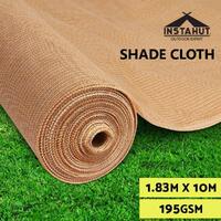 Instahut 90% Sun Shade Cloth Shadecloth Sail Roll Mesh Outdoor 195gsm 1.83x10m