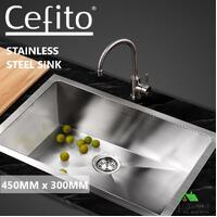 Cefito Kitchen Sink Stainless Steel Laundry Handmade Top Undermount 450x300mm