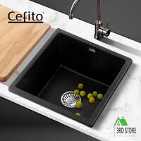 RETURNs Cefito Stone Kitchen Sink Granite Under/Topmount Basin Bowl Laundry 450X450MM