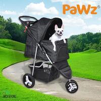 Pet Stroller Dog Cat Puppy Cage Pushchair Travel Carrier Pram Foldable 3 Wheels