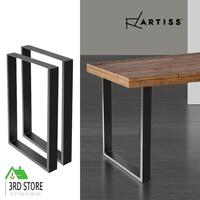 Artiss 2x Coffee Dining Steel Table Legs Industrial Vintage Bench Metal BOX 50CM
