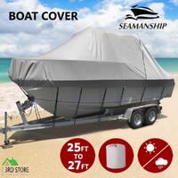 Seamanship 25-27ft Boat Cover 600D Heavy Duty Trailerable Jumbo Waterproof