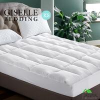 Giselle Bedding Luxury Pillowtop Mattress Topper Underlay Mat Cover KING SINGLE