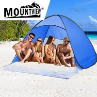Mountview Pop Up Beach Tent Camping Portable Hiking Tents 2 Person Shelter Blue