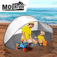 Pop Up Camping Tent Beach Portable Hiking Sun Shade Shelter Fishing 4 Person GREY