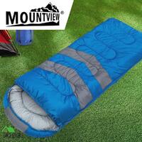 Mountview -10 Degree Camping Single Sleeping Bag with Matching Carry Bag in Blue Colour