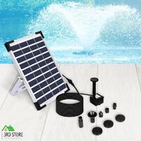 5W Solar Power Fountain Pump Kit Water Feature Submersible Garden Pond Pool