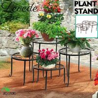 4 x Levede Metal Plant Stand Outdoor Indoor Garden Decor Flower Pot Rack Iron