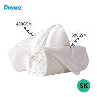DreamZ 100% Wool Quilt 2-Piece 400/600GSM Doona Duvet Winter Summer Surper King