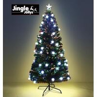 RETURNs Jingle Jollys Christmas Tree 1.8M 6FT LED Xmas Fibre Optic Multi Colour Lights