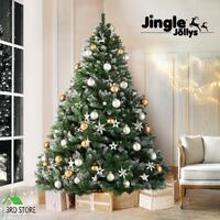 Jingle Jollys Christmas Tree 2.1M 7FT Xmas Decorations Snow Home Decor 1000 Tips