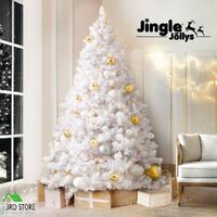 Jingle Jollys White Christmas Tree Xmas Decorations Home Decor 2.1M 7FT
