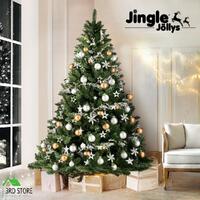 Jingle Jollys Christmas Tree 2.4M 8FT Xmas Decoration Green Home Decor 1400 Tips