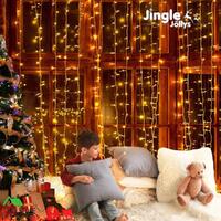 Jingle Jollys 6X3M Christmas Curtain Fairy Lights String 600LED Party Wedding WW
