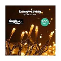 Jingle Jollys 20M Christmas Fairy String Lights Icicle Warm White Wedding 500LED