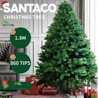 Christmas Tree Kit Xmas Decorations Colorful Plastic Ball Baubles with LED Light 1.8M Type1