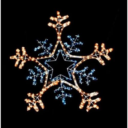 LED Christmas xmas snowflake rope light Display Blue & White Decor