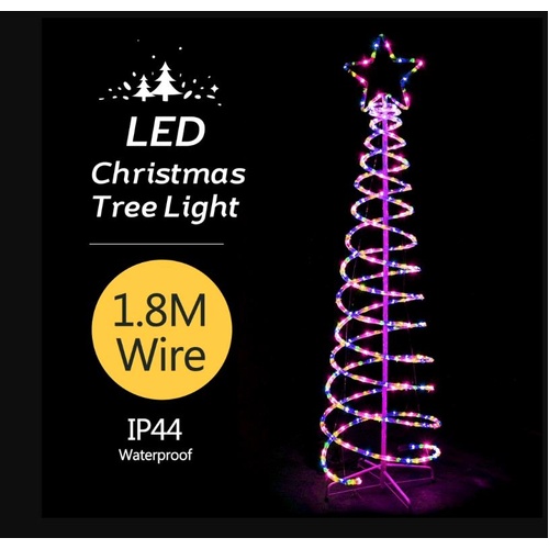 1.8M 3D Christmas Tree Light LED Party Xmas Decorations Deco Multi Colour