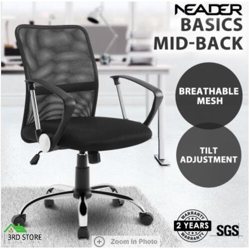 Executive Breathable Mesh Office Chair Computer Work Armchair Tilt Adjustment