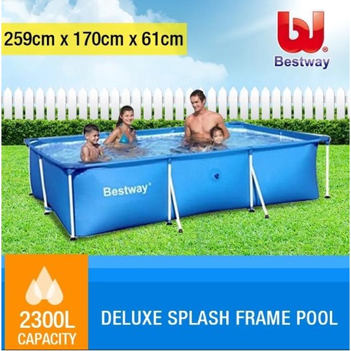 Bestway Swimming Pool Frame 2300L Above Ground Pools Outdoor Family 2.59m