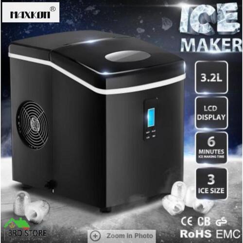 3.2L Portable Ice Cube Maker Machine Commercial Home Easy Fast Auto Snow w/LCD