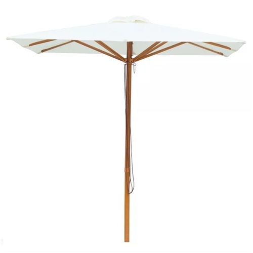 Billy Fresh Cream 2x2m Square Outdoor Umbrella Aluminium